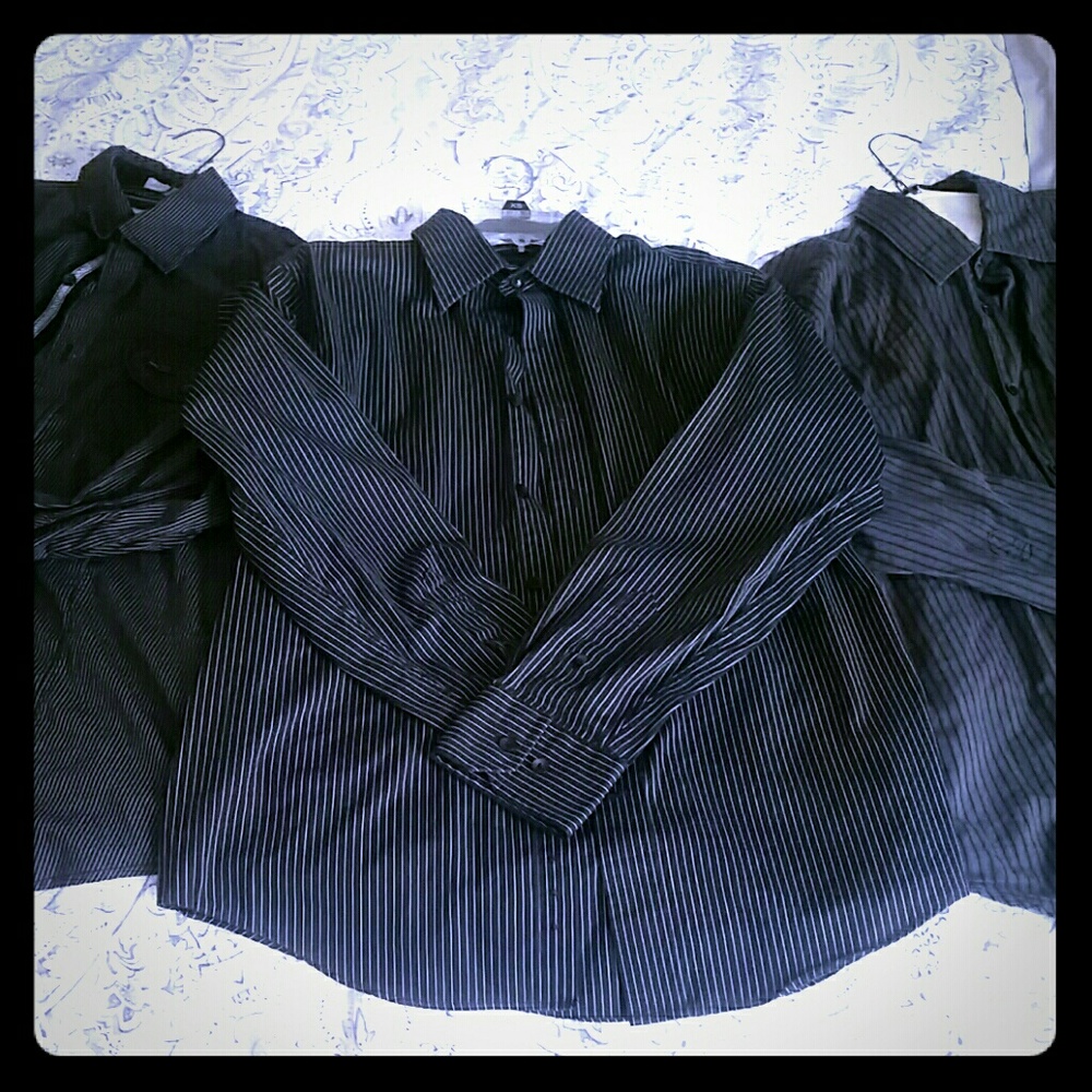 3 Men's button up dress shirts